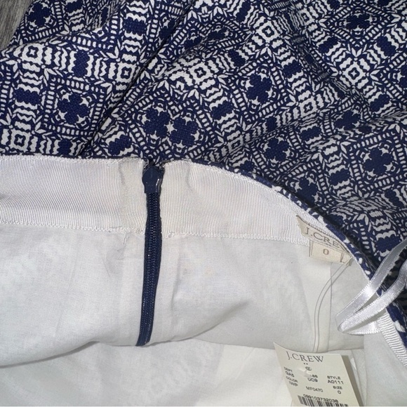 J. Crew Blue and White Mini Pencil Skirt - Picture 3 of 3